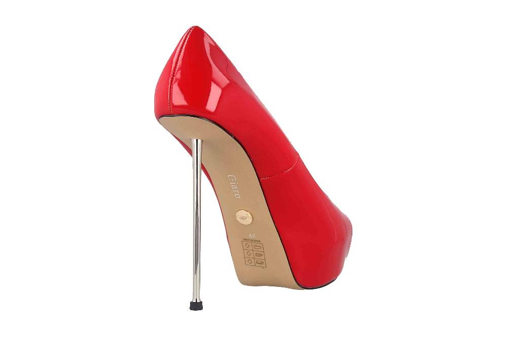 Giaro High Heels In Übergrößen Rot Beliza Red Shiny Große Damenschuhe