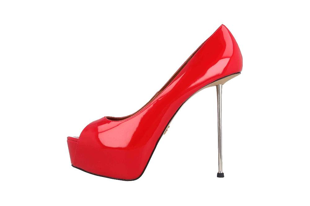 Giaro High Heels In Übergrößen Rot Beliza Red Shiny Große Damenschuhe