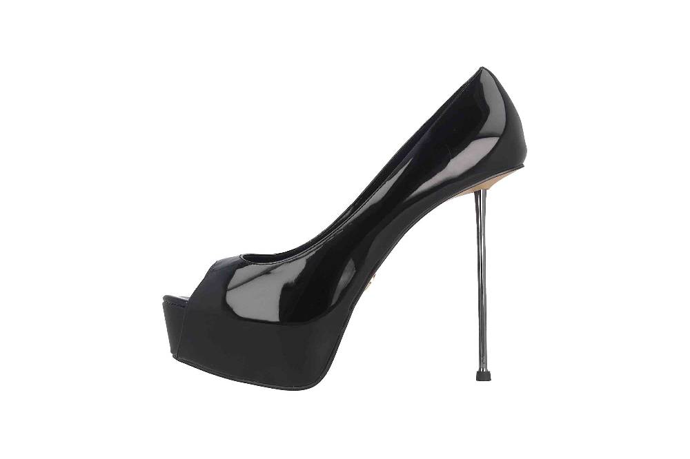 Giaro High Heels in Übergrößen Schwarz Beliza Black Shiny große Damenschuhe