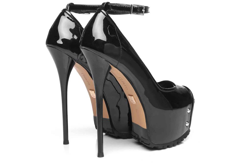 Giaro High Heels In Übergrößen Schwarz Madison Black Shiny Große Damenschuhe