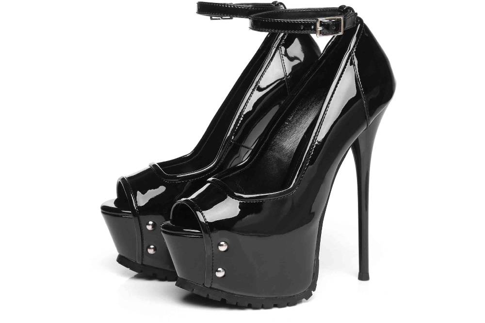 Giaro High Heels In Übergrößen Schwarz Madison Black Shiny Große Damenschuhe
