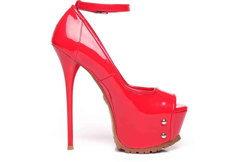 Giaro High Heels In Übergrößen Schwarz Madison Red Shiny Große Damenschuhe