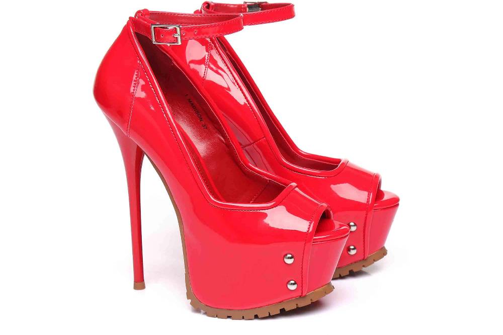 Giaro High Heels In Übergrößen Schwarz Madison Red Shiny Große Damenschuhe