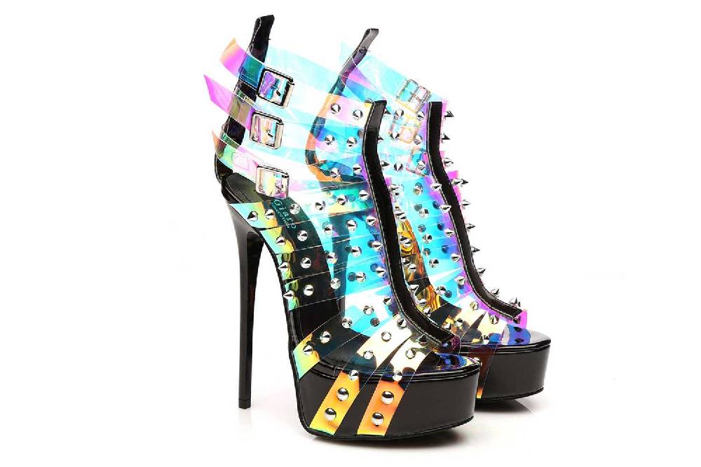 Giaro Multissima Sandalette In Übergrößen Transparent Große Damenschuhe