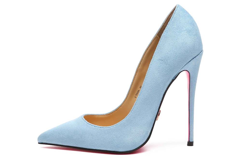 Giaro Pumps in Übergrößen Blau [D2C] TAYA LIGHT BLUE VELOUR große Damenschuhe