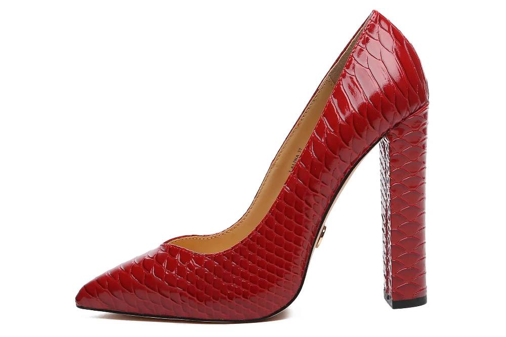 Giaro Pumps in Übergrößen Rot [D2C] ALINA RED SNAKE große Damenschuhe