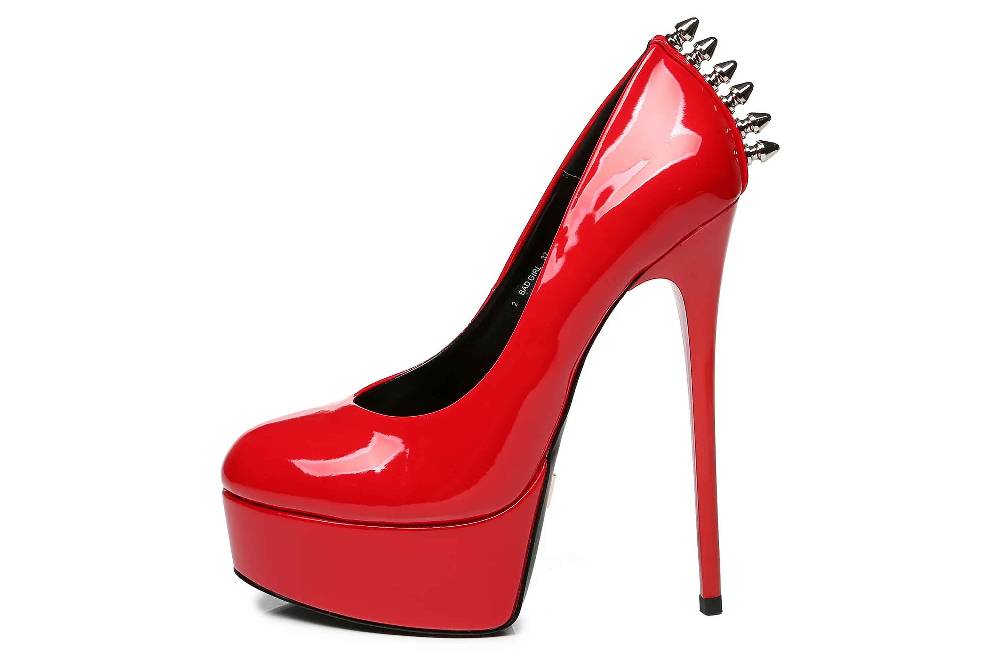 Giaro Pumps in Übergrößen Rot [D2C] BAD GIRL RED SHINY große Damenschuhe