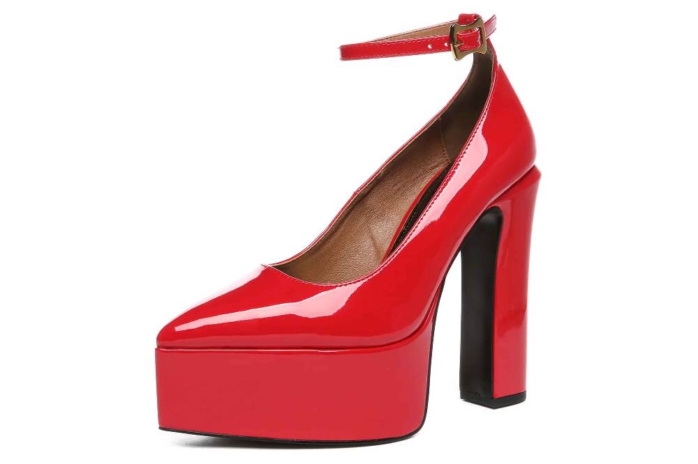 Giaro Pumps In Übergrößen Rot [D2C] STYLET RED SHINY Große Damenschuhe