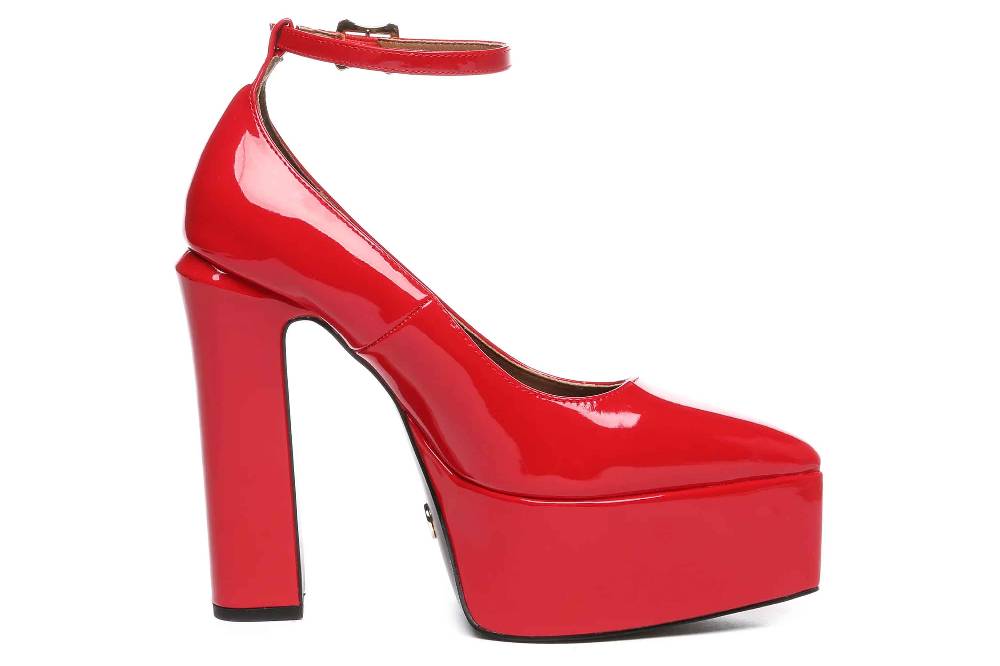 Giaro Pumps In Übergrößen Rot [D2C] STYLET RED SHINY Große Damenschuhe