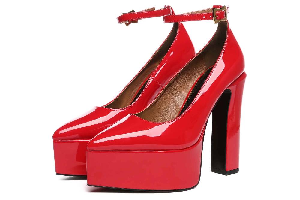 Giaro Pumps In Übergrößen Rot [D2C] STYLET RED SHINY Große Damenschuhe