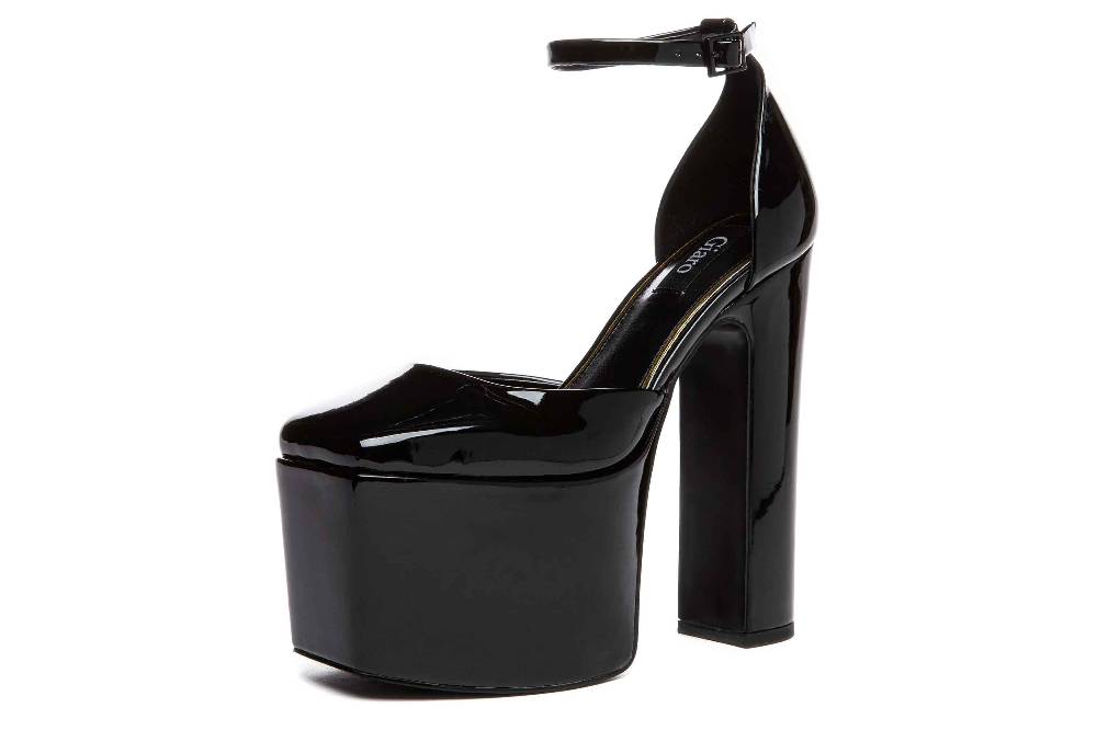 Giaro Pumps In Übergrößen Schwarz [D2C] SKYRISE BLACK SHINY Große Damenschuhe