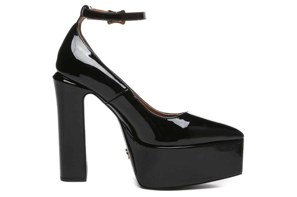 Giaro Pumps In Übergrößen Schwarz [D2C] STYLET BLACK SHINY Große Damenschuhe