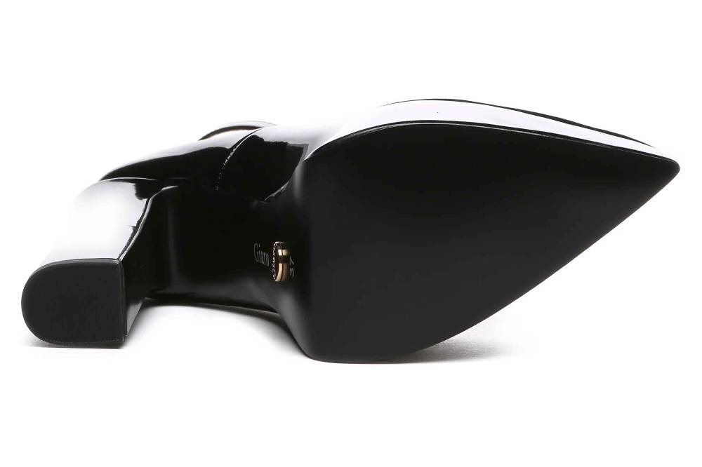 Giaro Pumps In Übergrößen Schwarz [D2C] STYLET BLACK SHINY Große Damenschuhe