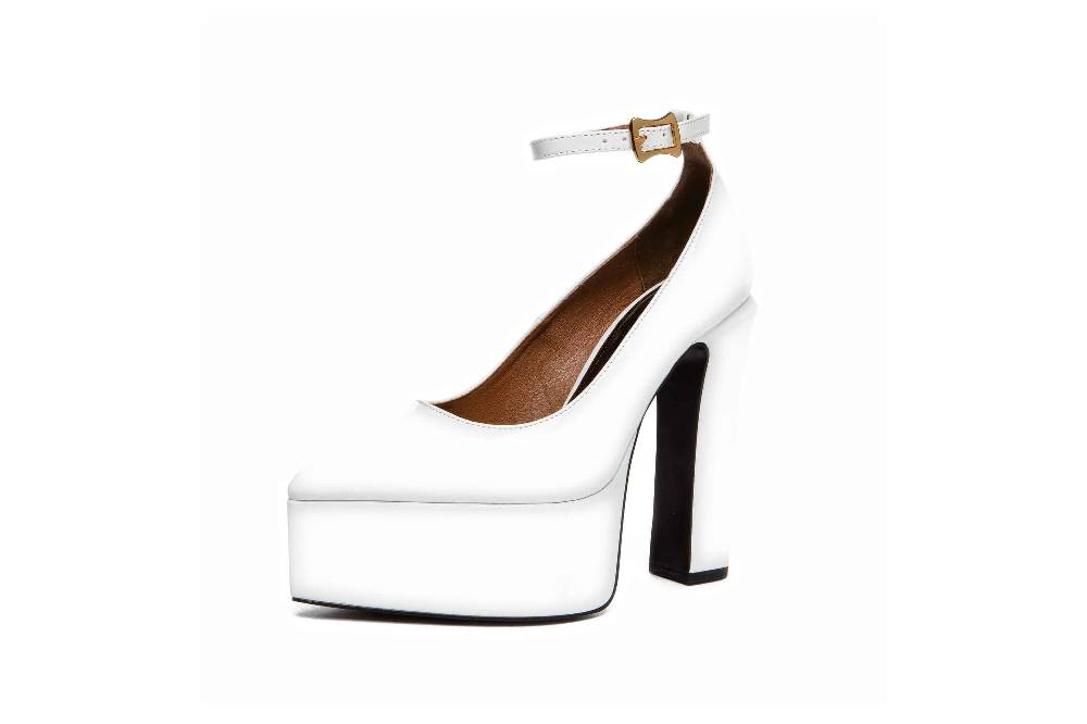 Giaro Pumps In Übergrößen Weiß [D2C] STYLET WHITE SHINY Große Damenschuhe