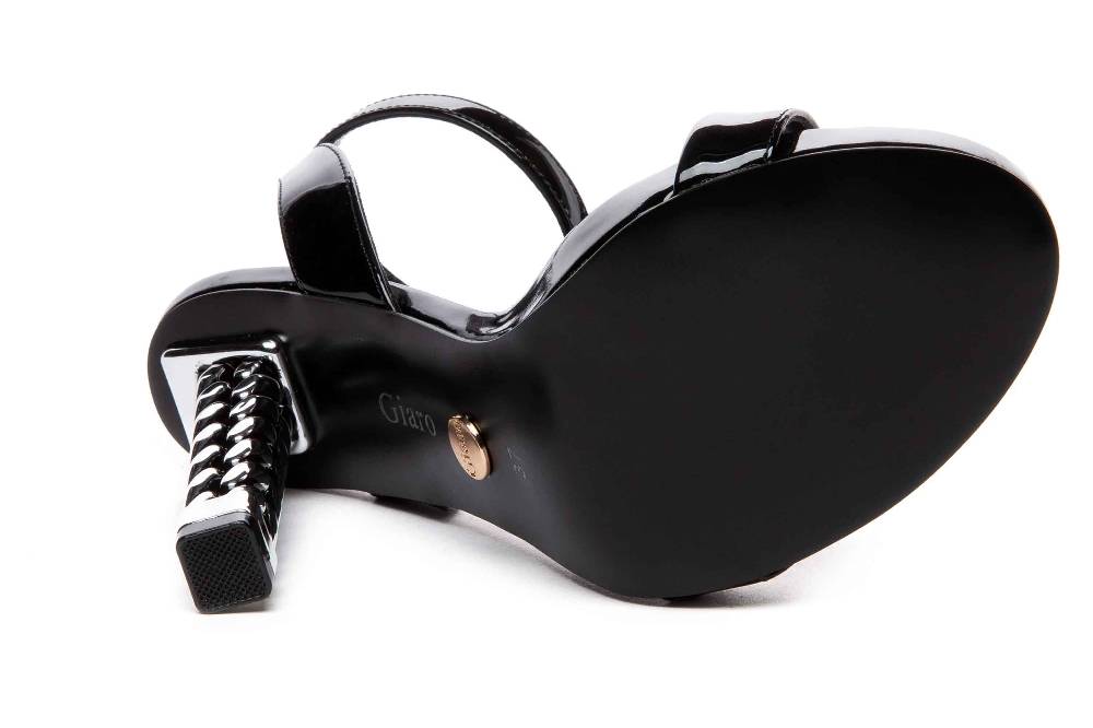 Giaro Sandalen In Übergrößen Schwarz [D2C] ABRIEL BLACK SHINY Große Damenschuhe