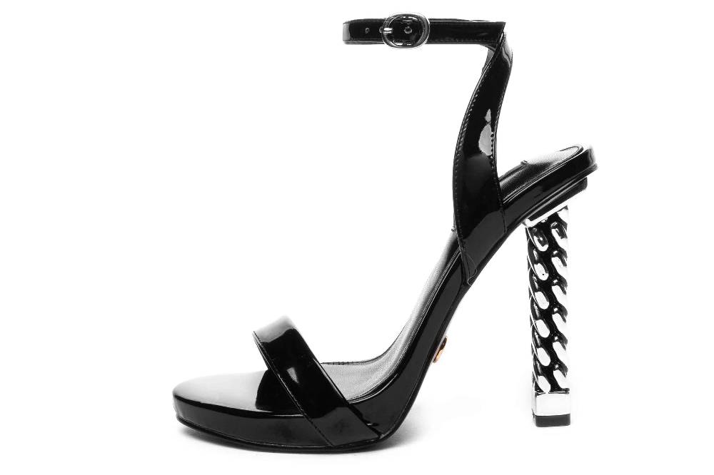 Giaro Sandalen in Übergrößen Schwarz [D2C] ABRIEL BLACK SHINY große Damenschuhe