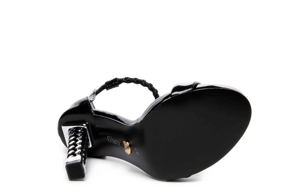 Giaro Sandalen In Übergrößen Schwarz [D2C] ADARA BLACK SHINY Große Damenschuhe