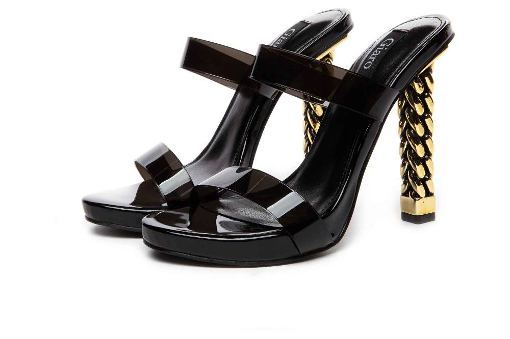 Giaro Sandalen In Übergrößen Schwarz [D2C] AMIE BLACK TPU/SHINY Große Damenschuhe