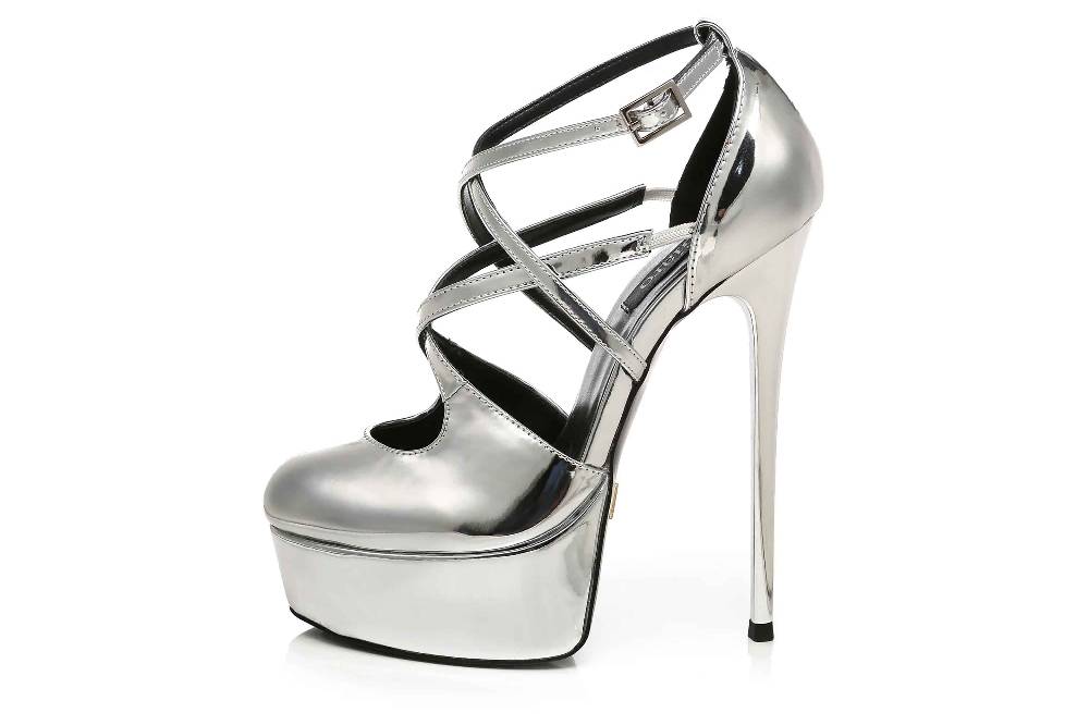 Giaro Sandaletten In Übergrößen Silber [D2C] GALANA 1006 LIQUID SILVER Große Damenschuhe