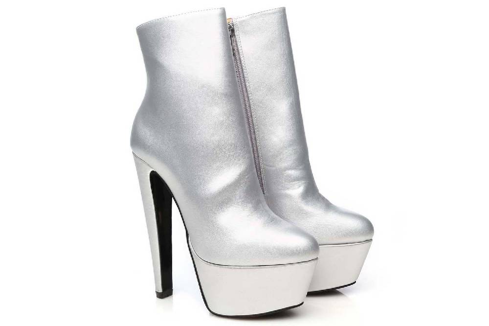 Giaro Selena Stiefelette In Übergrößen Silber Selena Silver Mate Große Damenschuhe