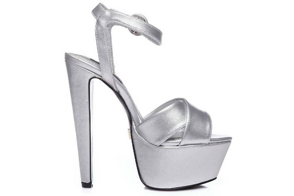 Giaro Sissi High Heels In Übergrößen Silber Sissi Silver Matte Große Damenschuhe