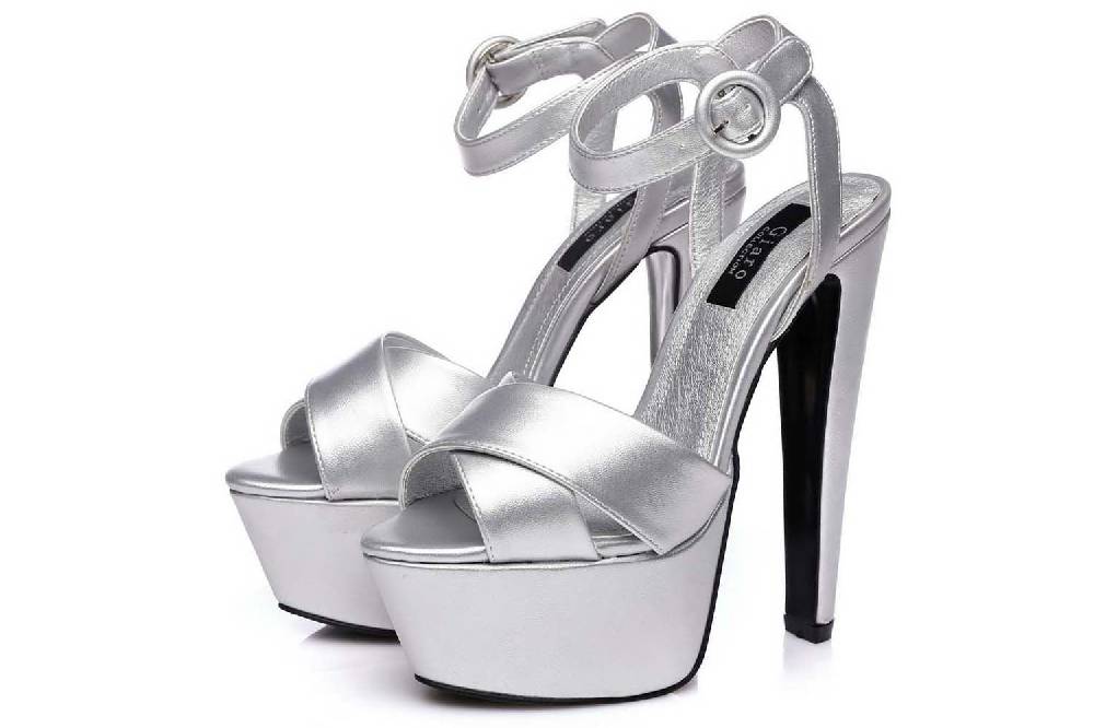 Giaro Sissi High Heels In Übergrößen Silber Sissi Silver Matte Große Damenschuhe