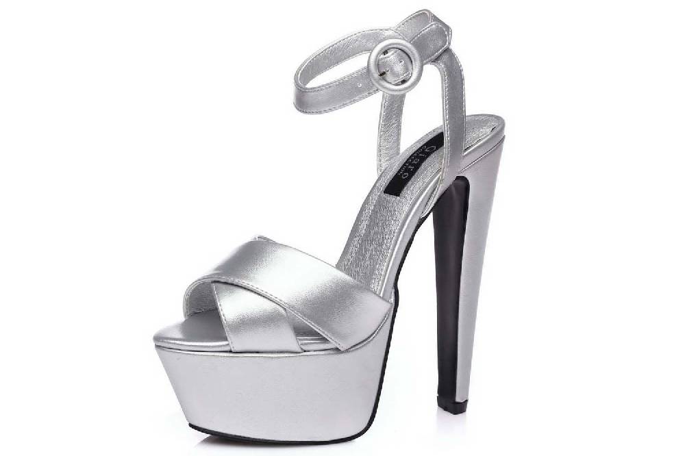 Giaro Sissi High Heels In Übergrößen Silber Sissi Silver Matte Große Damenschuhe