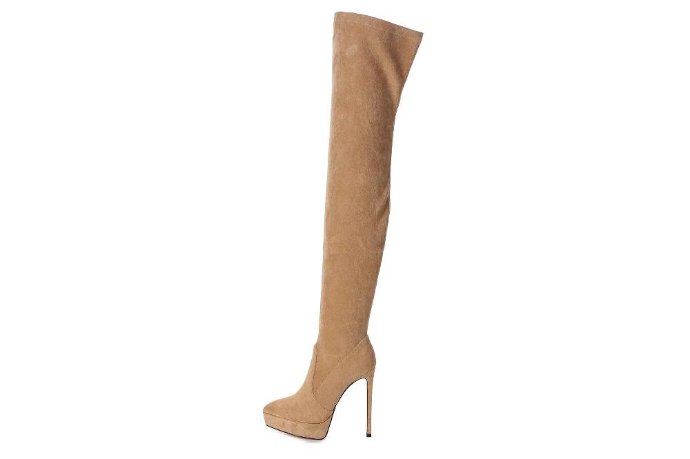 Giaro Stiefel in Übergrößen Beige [D2C] SPIRE SAND VELOUR große Damenschuhe