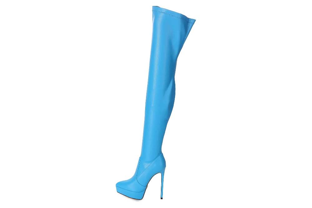 Giaro Stiefel In Übergrößen Blau [D2C] SPIRE LIGHT BLUE MATTE Große Damenschuhe