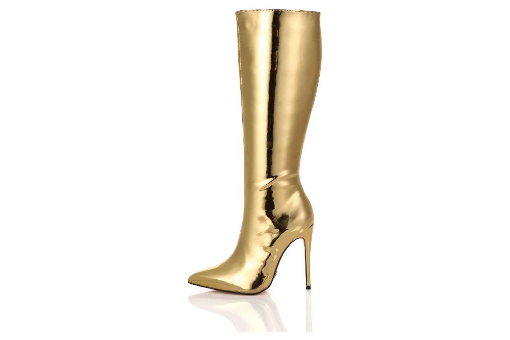 Giaro Stiefel in Übergrößen Gold [D2C] MILA LIQUID GOLD große Damenschuhe