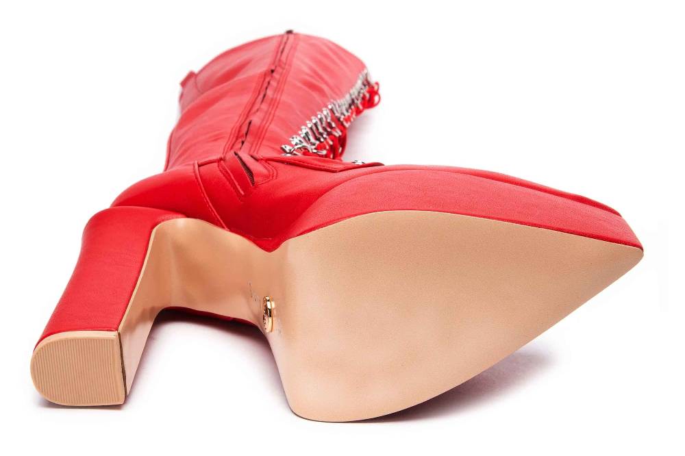 Giaro Stiefel In Übergrößen Rot [D2C] SECRETZ RED MATTE Große Damenschuhe