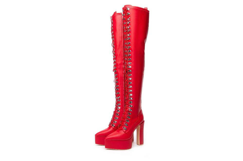 Giaro Stiefel In Übergrößen Rot [D2C] SECRETZ RED MATTE Große Damenschuhe