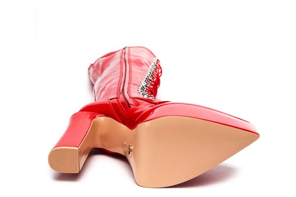 Giaro Stiefel In Übergrößen Rot [D2C] SECRETZ RED SHINY Große Damenschuhe