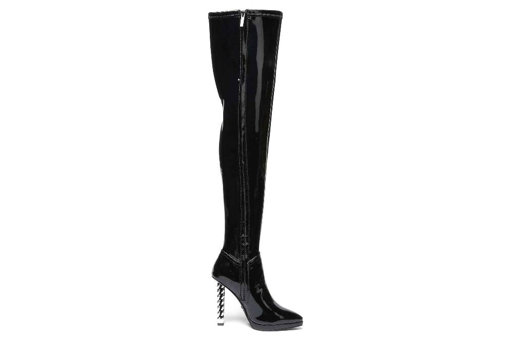 Giaro Stiefel In Übergrößen Schwarz [D2C] ALISSA BLACK SHINY Große Damenschuhe