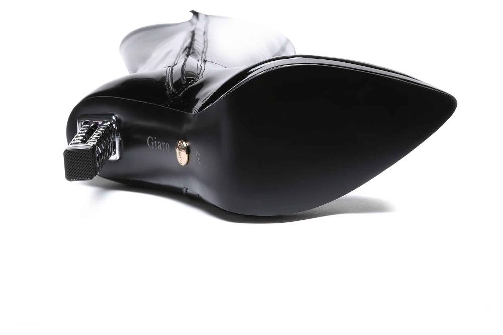 Giaro Stiefel In Übergrößen Schwarz [D2C] ALISSA BLACK SHINY Große Damenschuhe