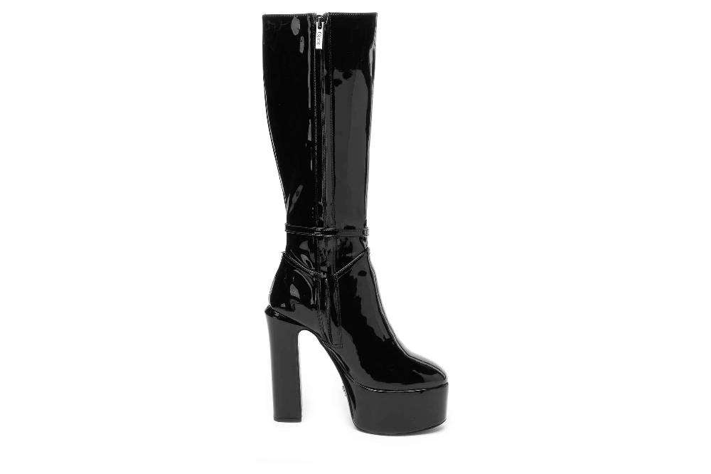 Giaro Stiefel In Übergrößen Schwarz [D2C] BASTRO BLACK SHINY Große Damenschuhe