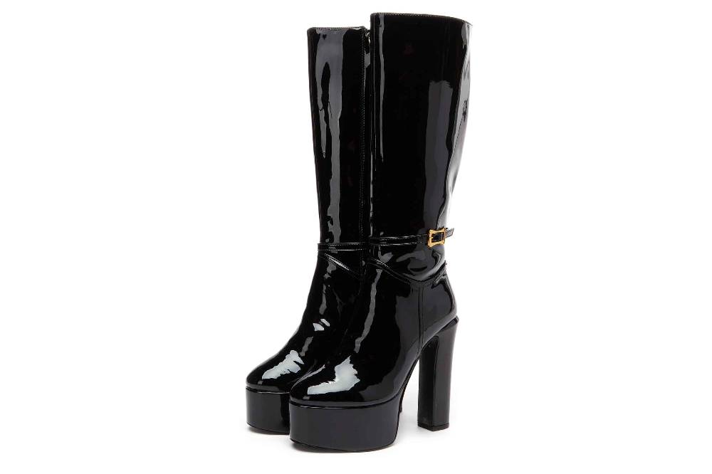 Giaro Stiefel In Übergrößen Schwarz [D2C] BASTRO BLACK SHINY Große Damenschuhe