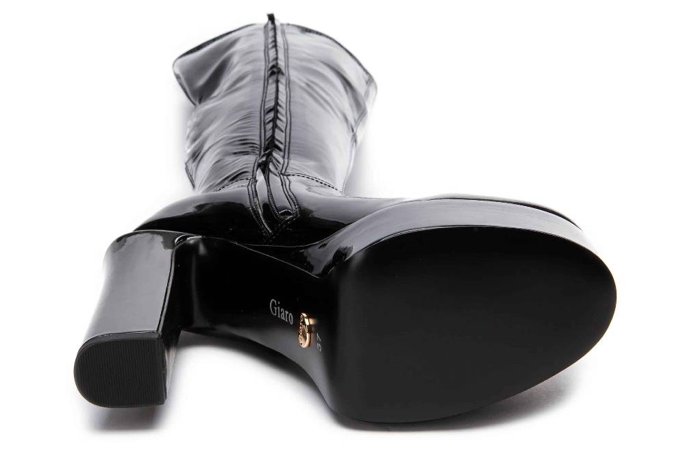 Giaro Stiefel In Übergrößen Schwarz [D2C] BRYANNA BLACK SHINY Große Damenschuhe