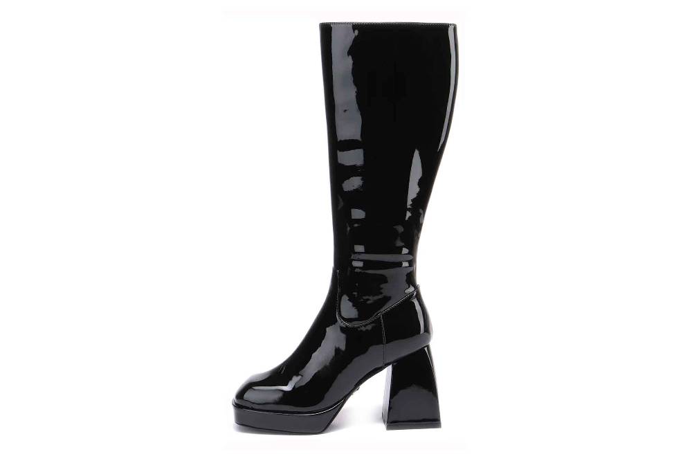 Giaro Stiefel in Übergrößen Schwarz [D2C] CORTINA BLACK SHINY große Damenschuhe