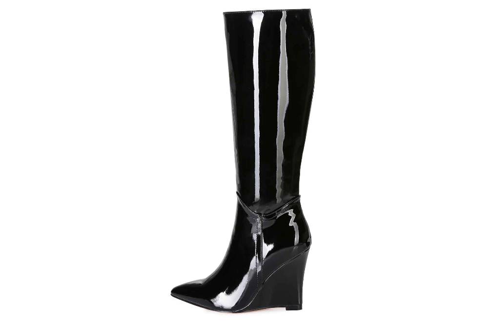 Giaro Stiefel In Übergrößen Schwarz [D2C] ELLA BLACK SHINY Große Damenschuhe