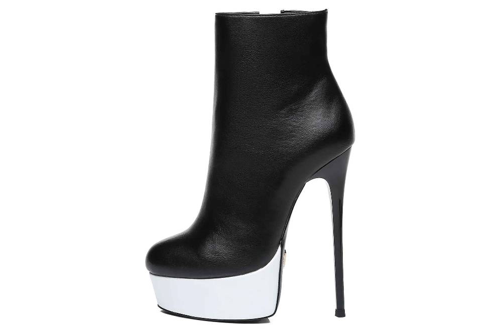 Giaro Stiefel In Übergrößen Schwarz [D2C] GALANA 1005 BLACK WHITE Große Damenschuhe