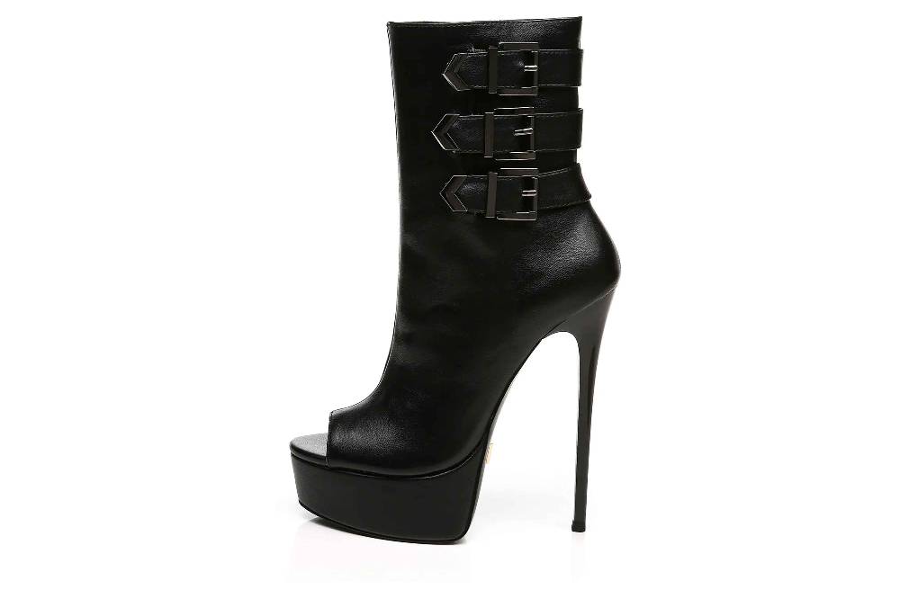 Giaro Stiefel in Übergrößen Schwarz [D2C] MARUCKLE BLACK MATTE große Damenschuhe