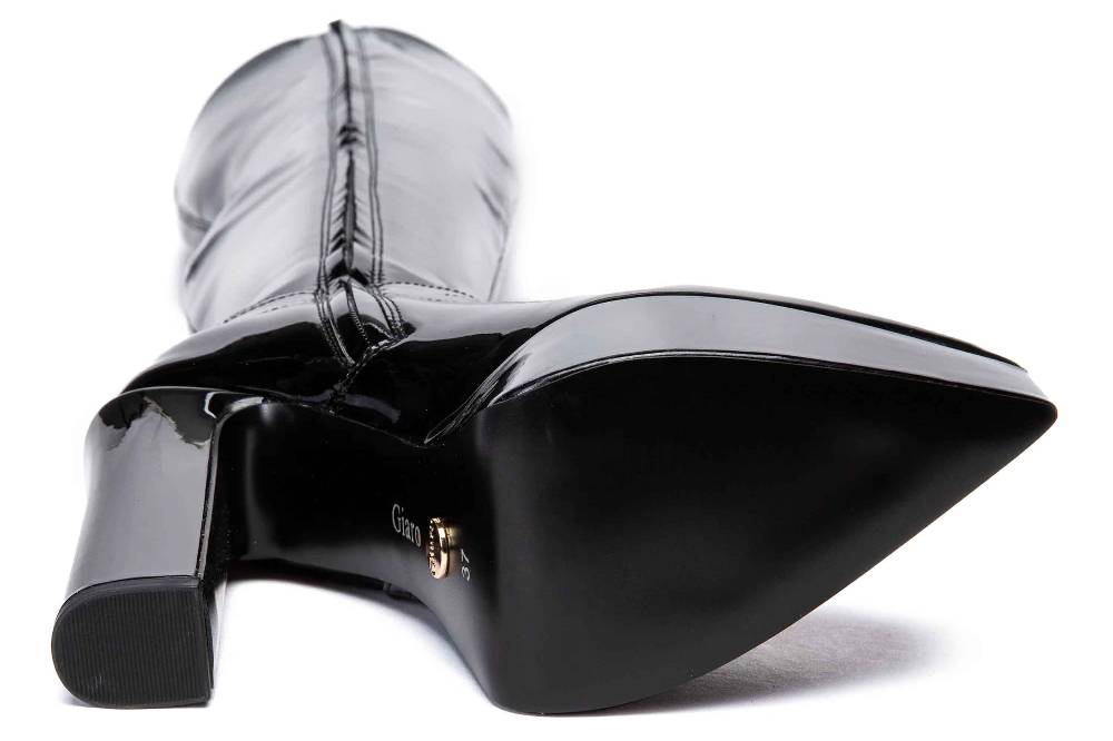 Giaro Stiefel In Übergrößen Schwarz [D2C] SAPHINA BLACK SHINY Große Damenschuhe