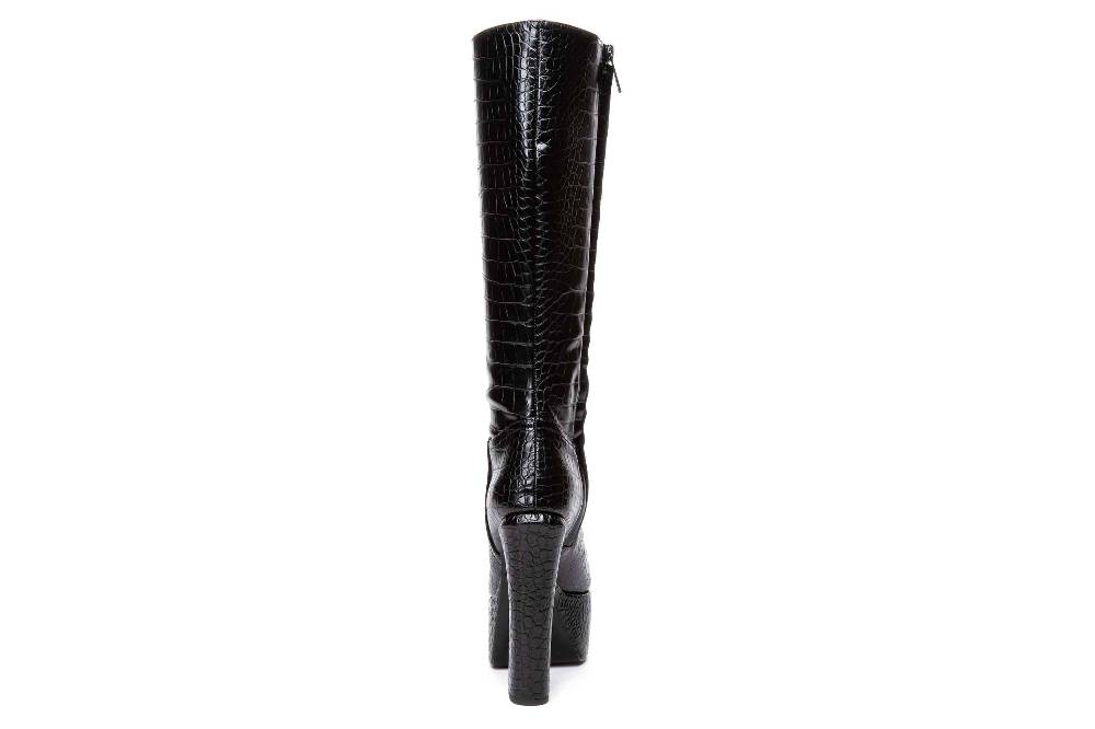 Giaro Stiefel In Übergrößen Schwarz [D2C] SARAHI BLACK CROCK Große Damenschuhe