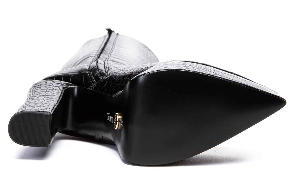 Giaro Stiefel In Übergrößen Schwarz [D2C] SARAHI BLACK CROCK Große Damenschuhe