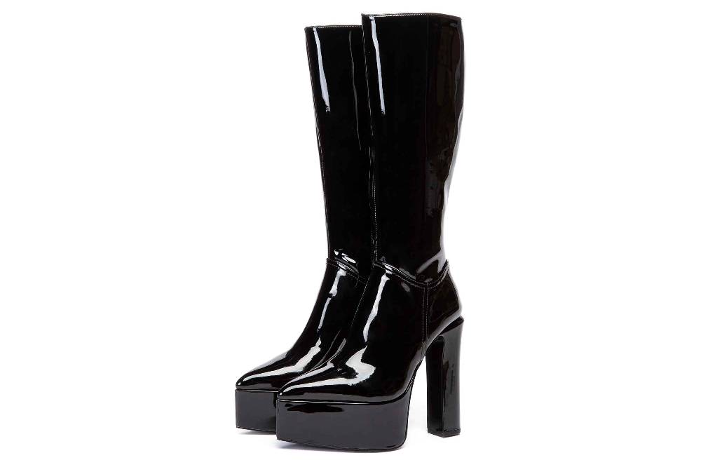 Giaro Stiefel In Übergrößen Schwarz [D2C] SARAHI BLACK SHINY Große Damenschuhe