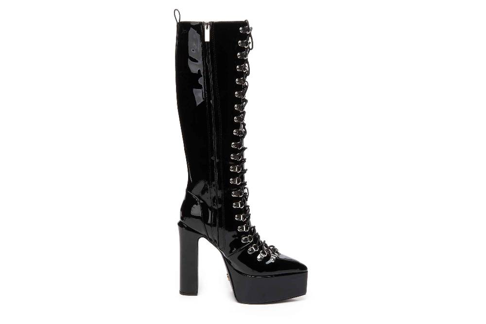 Giaro Stiefel In Übergrößen Schwarz [D2C] STRAGAZER BLACK SHINY Große Damenschuhe