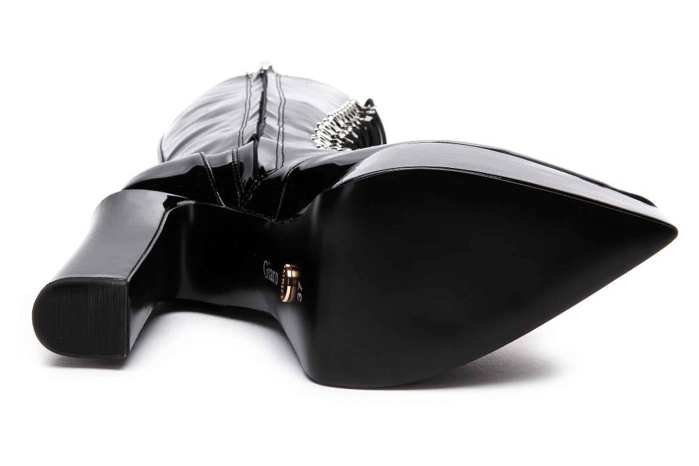 Giaro Stiefel In Übergrößen Schwarz [D2C] STRAGAZER BLACK SHINY Große Damenschuhe