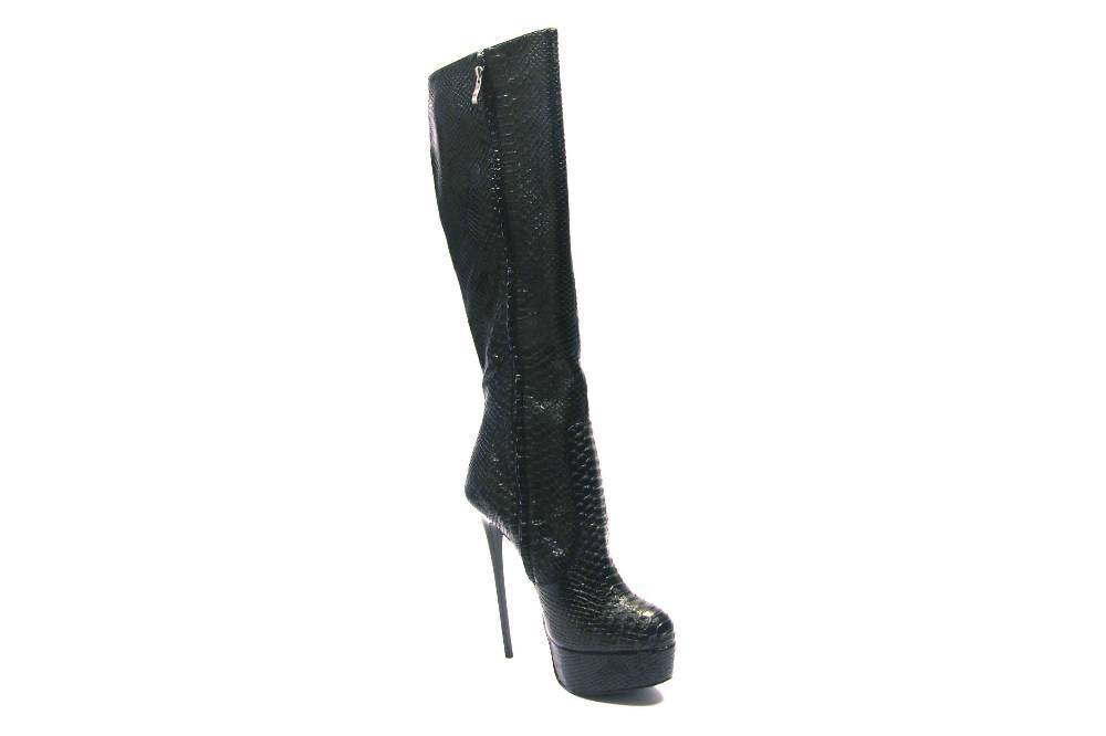 Giaro Stiefel In Übergrößen Schwarz Galana 1003 Black Snake Große Damenschuhe