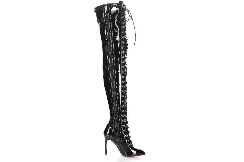 Giaro Stiefel In Übergrößen Schwarz Veruska Black Black Shiny Große Damenschuhe